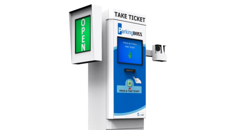 Entry BOXX parking ticket machine