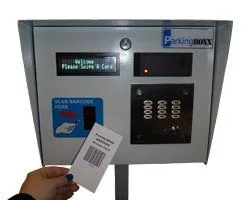 Automated parking system access control pedestal by Parking BOXX — 24/7 unattended parking equipment